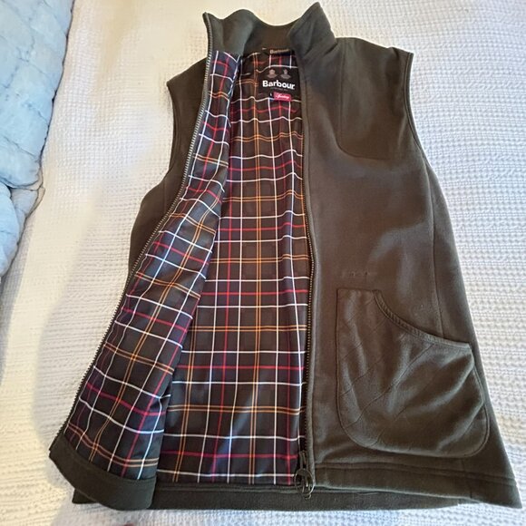 Barbour Dunmoor Fleece Vest - Men's Large (Olive) - Picture 2 of 11